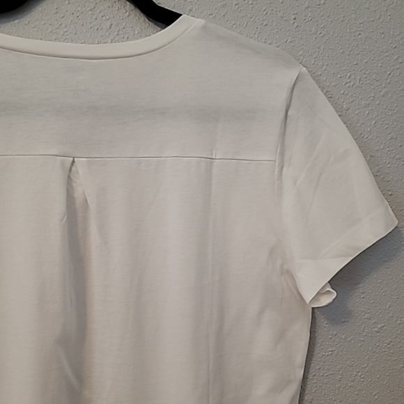 LO Brand White V Neck T-Shirt w Pocket Sz M - Picture 10 of 11